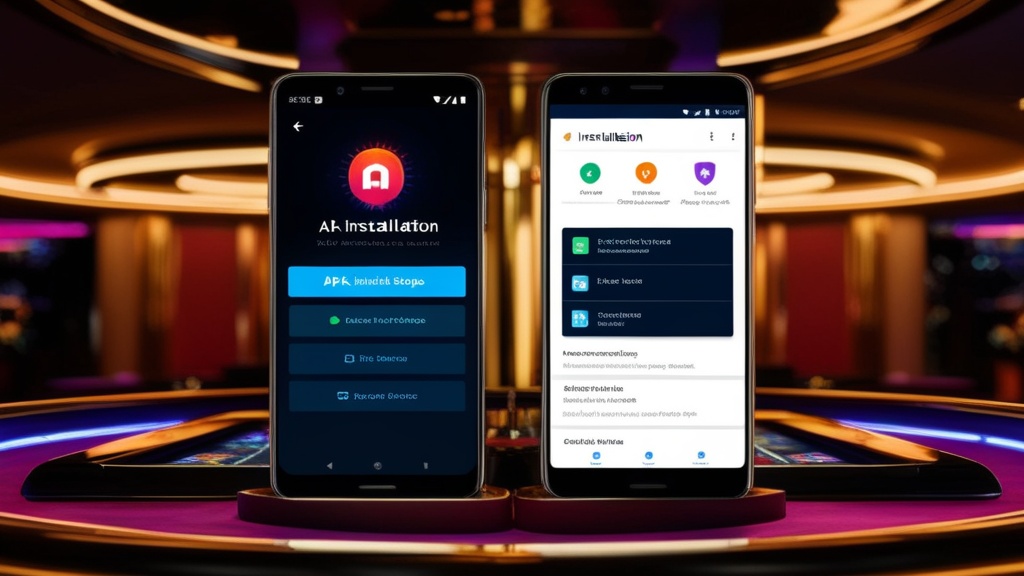 Telefon z instalacją APK i ustawieniami bezpieczeństwa